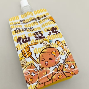 Sacs à bec verseur imprimés sur mesure de haute qualité, scellés à chaud, en PE, anti-odeur, de qualité alimentaire, pour aliments pour bébés, jus liquides, faible MOQ - Product Image 1