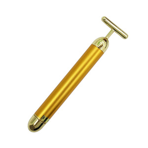 Gold Facial Massager Stick Vibration USB Rechargeable Face Tightening Slimming Device For V Face Contouring - Product Image 3