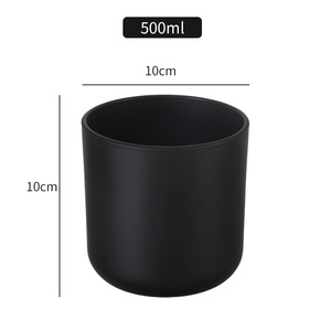 Boîte cadeau personnalisée <span class=keywords><strong>en</strong></span> <span class=keywords><strong>verre</strong></span> givré noir mat, contenants pour bougies aromatiques, couleur bonbon, pots à bougies <span class=keywords><strong>en</strong></span> <span class=keywords><strong>verre</strong></span> vides, recyclables, pour la décoration de la maison - Product Image 1