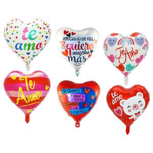 Nouveau <span class=keywords><strong>18</strong></span> pouces saint valentin <span class=keywords><strong>espagnol</strong></span> en forme de coeur ballon mariage Confession Te Amo ours pêche aluminium <span class=keywords><strong>Film</strong></span> ballons Thanksgiving - Product Image 2