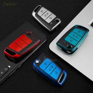 Funda protectora de cuero TPU para llave de coche, accesorios para llavero para <span class=keywords><strong>Vw</strong></span> tiguan Volkswagen Golf L Lavida T-ROC MK7, novedad de 2022 - Product Image 1