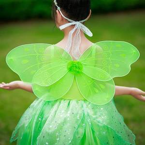 MS Green Tinkerbell Costume for Girls <b>Toddler</b> Princess Performance <b>Dresses</b> Halloween Party Gifts Fairy Tulle <b>Dress</b> <b>up</b> - Product Image 4