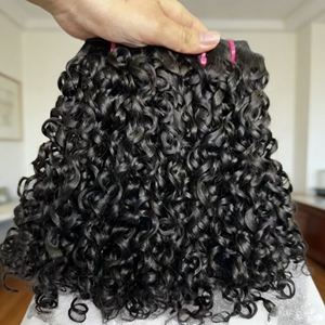 Producto Superior, Cabello Brasileño Remy, Doble Trama, Ondulado Natural, Extensiones de Cabello 100% Humano, 100g, Marca <span class=keywords><strong>YAMEI</strong></span> - Product Image 4