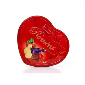 Boîte en fer-blanc en forme de cœur, boîte en fer-blanc décorative pour bonbons chocolat, boîte en fer-blanc en forme de cœur, OEM ODM, Offres Spéciales