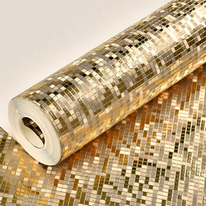 Carta da parati moderna a mosaico in lamina d'oro rivestimento murale (vecchio) rotoli di carta da parati impermeabile per pareti del tetto dell'hotel del negozio murale - Product Image 6