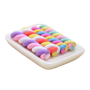 Argilla morbida KI quyu, marshmallow colorati, barrette di cioccolato, <span class=keywords><strong>caramelle</strong></span> <span class=keywords><strong>lunghe</strong></span>, accessori per cibo e giochi fai da te, materiali per la casa - Product Image 4