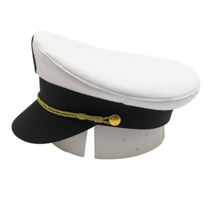 Adult Captain Hat Stain Yacht Boat Sailor Sea <strong>Marine</strong> Officer <strong>Cap</strong> Hat Officer Peak <strong>Caps</strong> - Product Image 3