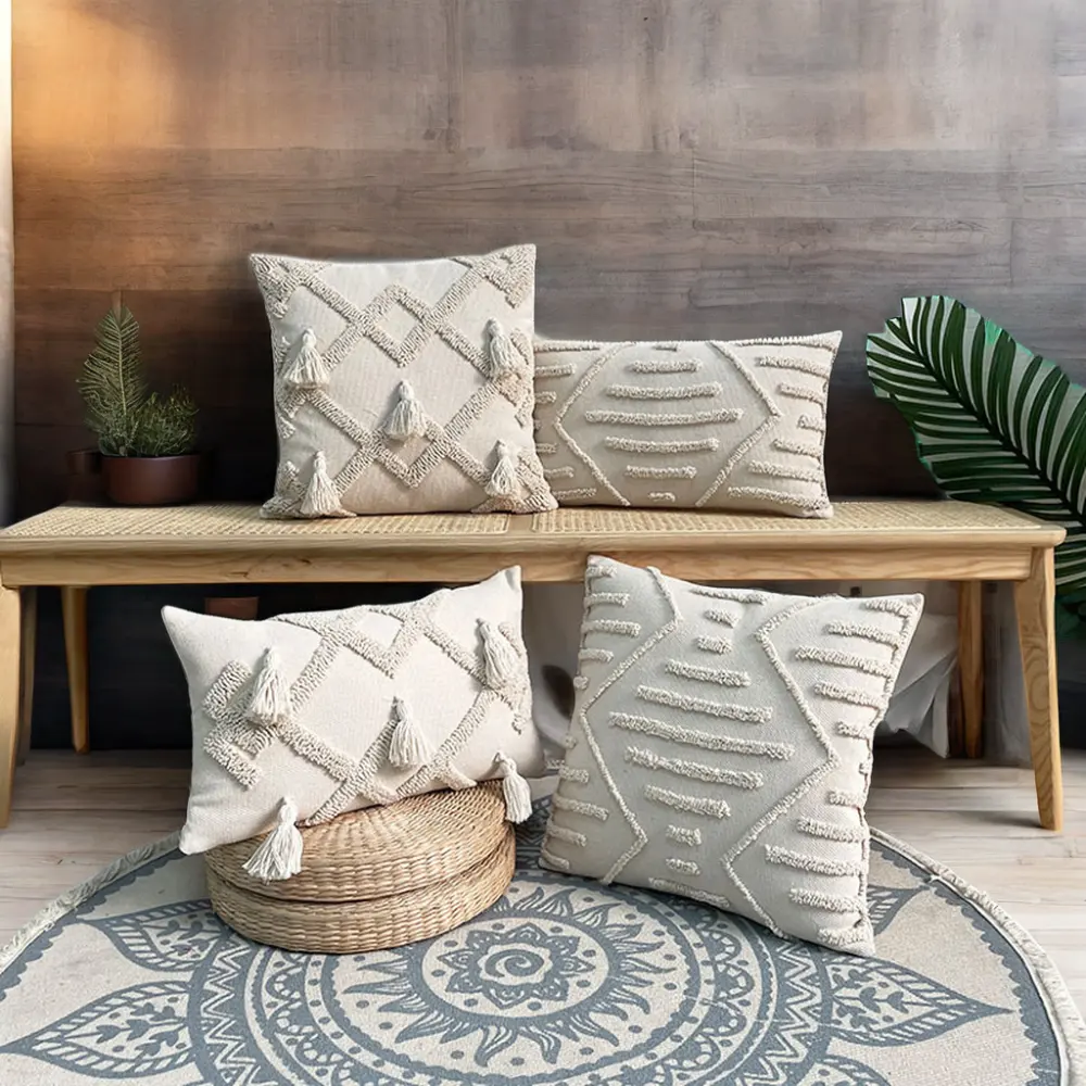 Nouvelle vente chaude nordique moderne simple boho jeter taie d'oreiller canapé taie d'oreiller housse de coussin pour la décoration de la maison célèbre modèle