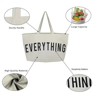 Wholesale Blank Oversized Shopping Packaging <b>Bag</b> Custom Logo Cotton Grocery Reusable <b>Plain</b> <b>Tote</b> <b>Canvas</b> <b>Bag</b> for Move House - Product Image 6