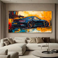 Tableaux imprimés numériquement sur le thème de la conception automobile, parfaits pour la décoration murale moderne des salons.