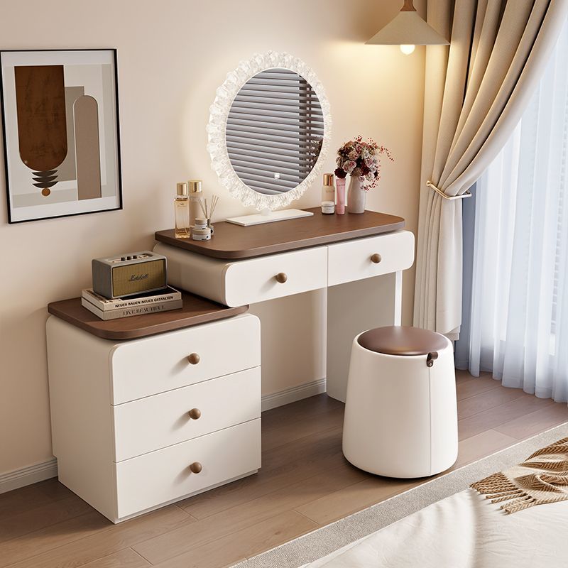 Colore Bianco e Noce con Cassettiera a Tre Cassetti