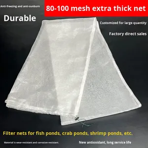 Épuisette de pêche robuste et durable en monofilament sans nœuds, extra épaisse, anti-débris et anti-colmatage, pour bassin à poissons - Product Image 6