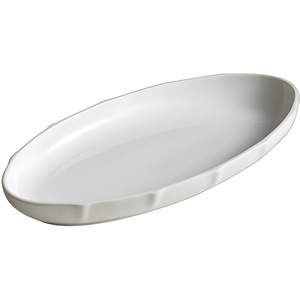 Factory Direct Wholesale <b>Ceramic</b> Oval Bread <b>Plate</b>,restaurant Porcelain Rectangle Matte Black Dinner Fish <b>Plates</b> - Product Image 5
