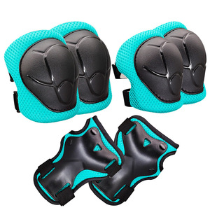 Rodilleras y coderas para niños con protectores de muñeca, equipo de protección transpirable rojo para esquiar, patinar, hacer deportes de skate - Product Image 2