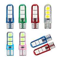 Ampoule LED T10 W5W pour voiture, 6SMD, éclairage intérieur, plafonnier, éclairage de plaque d'immatriculation, éclairage latéral, super lumineux blanc 12V