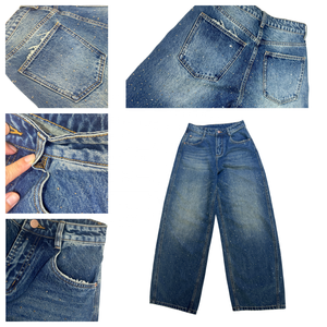 <span class=keywords><strong>Jeans</strong></span> a Zampa d'Elefante da Donna a Vita Alta, Vintage Lavato, Versatili, Casual, in Denim, alla Moda, Slim, Stile Streetwear - Product Image 5