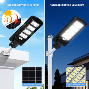 ไฟถนนโซลาร์เซลล์ LED ออลอินวัน 600W สว่างพิเศษ IP65 สำหรับภายนอกอาคาร พร้อมเซ็นเซอร์และรีโมทคอนโทรล สำหรับถนน รับประกัน 3 ปี - Product Image 4