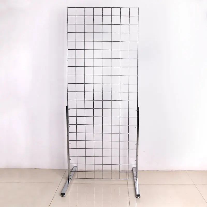 Factory customized Wall Organizer Wire Mesh Display Rack Electroplated Gridwall Panel Chromium Plated Mesh