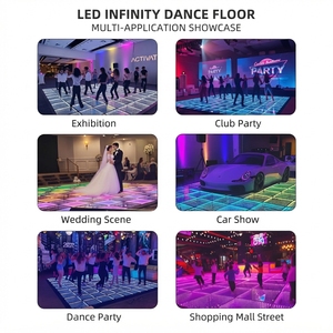 Pista de Baile LED 3D con Espejo de 60x60cm |   Control DMX512 y Activación por Sonido con Clasificación IP67 para Actuaciones de DJ en Discotecas - Product Image 5