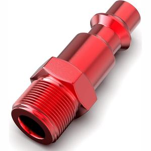 1/<b>4</b> NPT <b>3</b>-in-1 Quick Coupling 14-Piece American-Style Pneumatic Fitting Durable Steel with Aluminum Oxide Red <b>Hose</b>/Air <b>Connector</b> - Product Image 3
