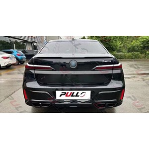 Kit de carrocería para BMW 7S G70 2023, actualización a M760, modelo Black <span class=keywords><strong>Warrior</strong></span>, incluye labio delantero, difusor trasero, tubos de cola, faldones laterales, alerón - Product Image 6