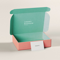 Boîte postale personnalisée, ensemble d'autocollants en papier de soie, boîte d'emballage postale, boîte d'expédition en carton ondulé, vente en gros