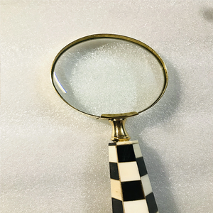 Loupe en laiton vintage antique noir et blanc avec poignée en résine robuste artisanat en métal pour usage maritime - Product Image 6