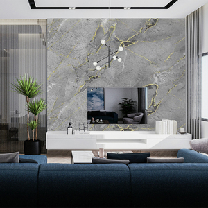 Panel de Pared con Efecto Mármol Brillante para Mueble de TV, Recámara o Sala de Estar, Base de PVC, Lámina de Panel de Pared con Protección UV, Resistente a la Humedad y a la Decoloración, para Interiores - Product Image 5