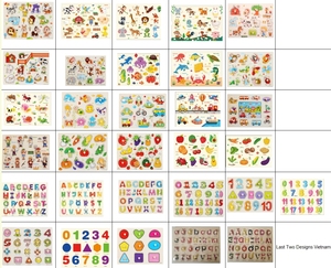 Puzzle in Legno con Alfabeto, Numeri e Animali per Bambini in Età Prescolare, Gioco Sensoriale Educativo per lo Sviluppo Precoce - Product Image 2