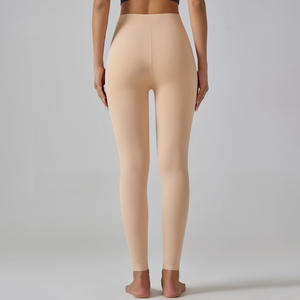 Winter <strong>Fleece</strong> <strong>Lined</strong> Thickened <strong>Leggings</strong> Women Tummy Control High Waisted Outdoor Workout Winter Warm Elastic Soft Yoga Pants - Product Image 4