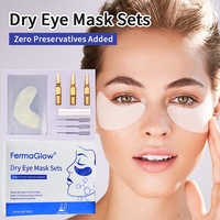Ampoules hydratantes et raffermissantes pour les yeux, à base de champignons fermentés, de peptides de caféine stériles et de collagène, pour l'élimination des cernes et des poches sous les yeux, et masque pour les yeux secs