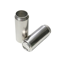 Canette en aluminium de 500 ml de qualité supérieure, argentée, brillante, facile à transporter, lisse, sans défaut, résistante à la déformation, pour le remplissage de boissons