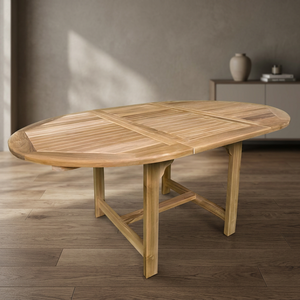 Oval Solid Wood Dining <b>Table</b> with Modern Design Waterproof Eco-Friendly Durable Construction 6-Seater Home Indoor Use OEM - Product Image 2