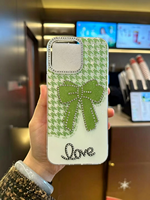 Coque de protection de style nœud papillon avec strass, nouvelle collection premium, compatible avec iPhone 18 Pro Max, iPhone 17, 16, 15, 14, 13