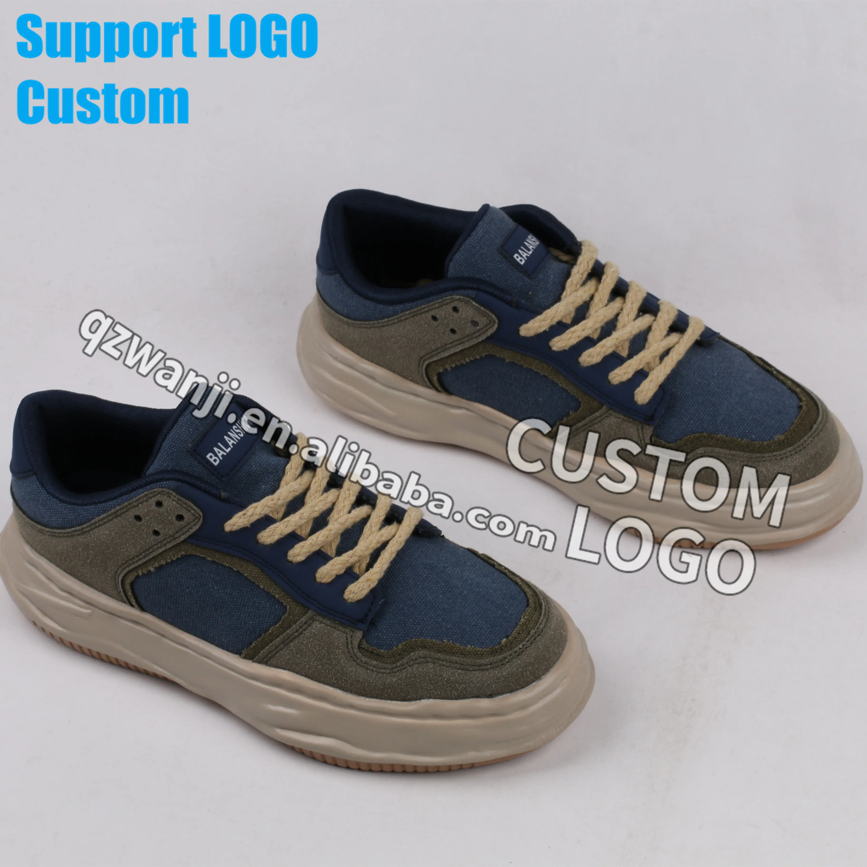 Original Couro Genuíno Fabricante Custom Design Homens Sapato Logotipo Andando Skateboarding Casual Sport Shoes Sneakers