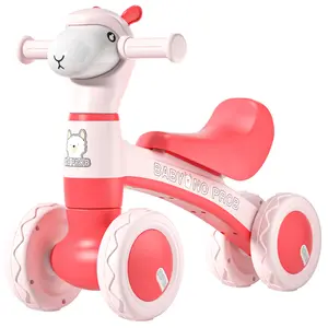 Outdoor No Pedals 4-Wheel 1-6 Years Old Toddler Foot Scooter Kids 4 Wheels Ride-On Cars Toys Children Sliding Baby Balance Bike