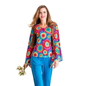 <span class=keywords><strong>Ropa</strong></span> de mujer de carnaval, conjunto de disfraces Hippie para adultos, fiesta de flores de los años 1980, <span class=keywords><strong>ropa</strong></span> de juego de rol, Carnaval - Product Image 3