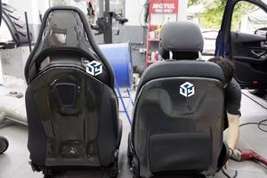 <span class=keywords><strong>Asientos</strong></span> Deportivos Recaro <span class=keywords><strong>de</strong></span> Cuero Negro para Mercedes-Benz A45 CLA45 W176 W177 AMG, <span class=keywords><strong>Asientos</strong></span> Delanteros <span class=keywords><strong>de</strong></span> Doble Fila con Calefacción (Costuras Rojas) - Product Image 5