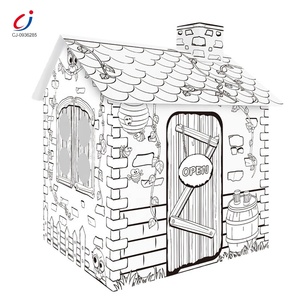 Chengji vendita calda <span class=keywords><strong>bambini</strong></span> creativo doodle gioco indoor outdoor 3d fai <span class=keywords><strong>da</strong></span> te kid cartone <span class=keywords><strong>da</strong></span> <span class=keywords><strong>colorare</strong></span> casa di carta - Product Image 2