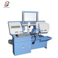 Scie à ruban industrielle automatique Dehai GB4230 pour la découpe des métaux avec moteur hydraulique, capacité de coupe de 300 mm, vitesse de lame de 27 m/min