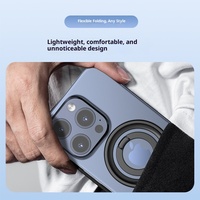 ONEBY TECH. Support de téléphone portable magnétique multifonctionnel en alliage à double anneau pour bureau, pour téléphones de 4 à 7 pouces