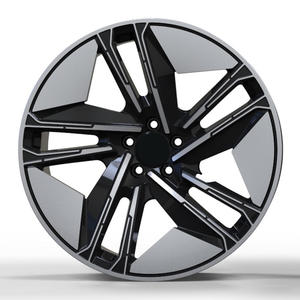 Maßgeschmiedete Aluminiumfelge 19-23 Zoll, Schwarz mit Glanzgedrehter Oberfläche, 30-40mm Einpresstiefe, für Audi <span class=keywords><strong>SQ5</strong></span>/6/7/8 <span class=keywords><strong>E</strong></span>-<span class=keywords><strong>tron</strong></span> Sportback – Neu - Product Image 1