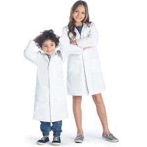 Bata de laboratorio blanca para niños para vestir y proyectos escolares Tela tejida Número de modelo OEM - Product Image 6