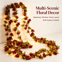 Guirlande de fleurs artificielles en soie, petites roses, pour arche de mariage, plafond, mur, décoration de fête à domicile