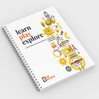 Livre élégant à reliure circulaire YO avec impression offset à chaud sur carton pour rapports annuels