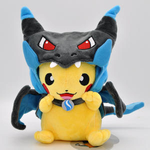 Juguete <span class=keywords><strong>de</strong></span> Peluche Dragón Spitfire Pequeño Versión XY <span class=keywords><strong>de</strong></span> 23cm, Transformable, con Sombrero y Chaqueta, Azul y Amarillo - Product Image 5