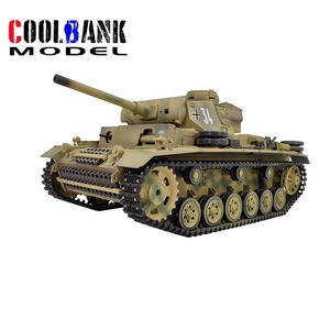 COOLBANK Modèle de char de combat allemand <span class=keywords><strong>Panzer</strong></span> Kampfwagen <span class=keywords><strong>III</strong></span> à l'échelle 1/16, modèle militaire RC, jouet télécommandé 2.4G, cadeaux - Product Image 2