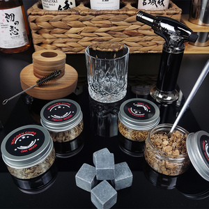 Kit fumeur en bois durable 2023, best-seller, avec <span class=keywords><strong>copeaux</strong></span> de bois, torche au butane, ensemble fumeur à cocktail en métal, facile à nettoyer, pour whisky - Product Image 6