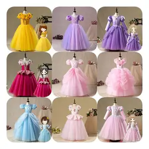 Lace style Baby Girl Princess Lace dress Tulle baby Party Birthday Ball dress Children's clothing wholesale