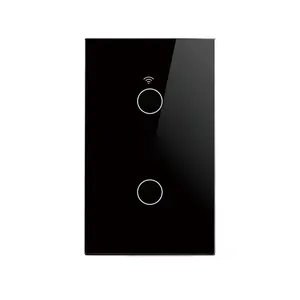 Tuya WiFi US Smart Light Switch 1/2/3gang touch screen without neutral single fire operation